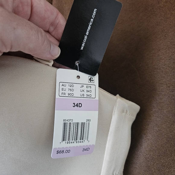 NWT Wacoal Wire Free Strapless Lightly Padded Bra Size 34D 854372 - Picture 4 of 6